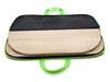 Wood countertop folds and packs inside included carry bag