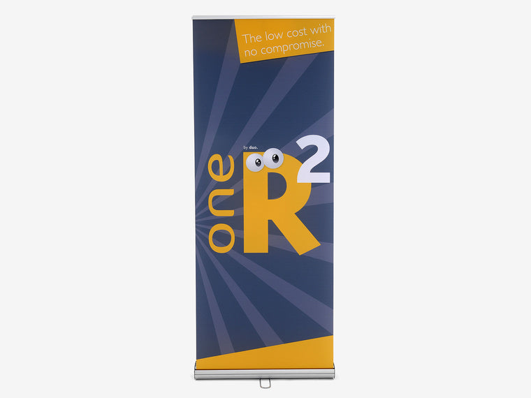 One R2 Banner Stand Front View