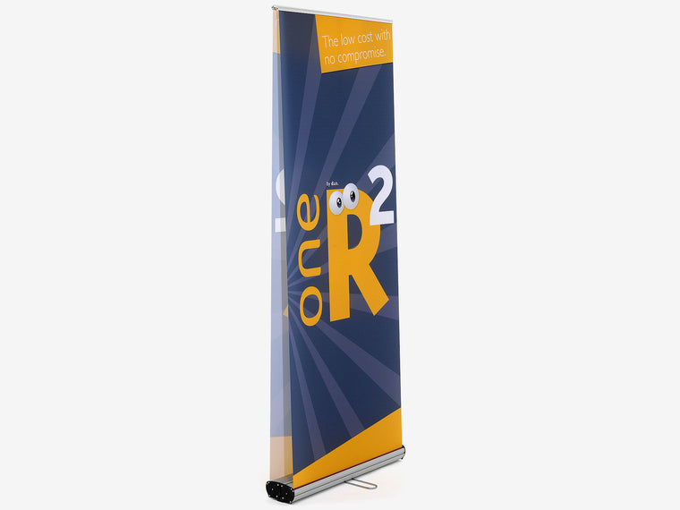One R2 Banner Stand Back View