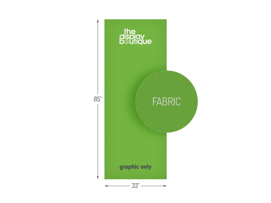 Fabric Banner Stand Graphic 33" x 85"