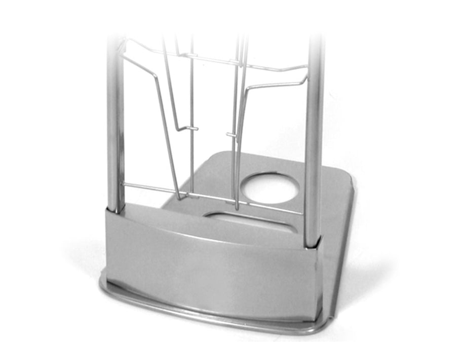 Innovate 10-pocket literature stand available in black and silver