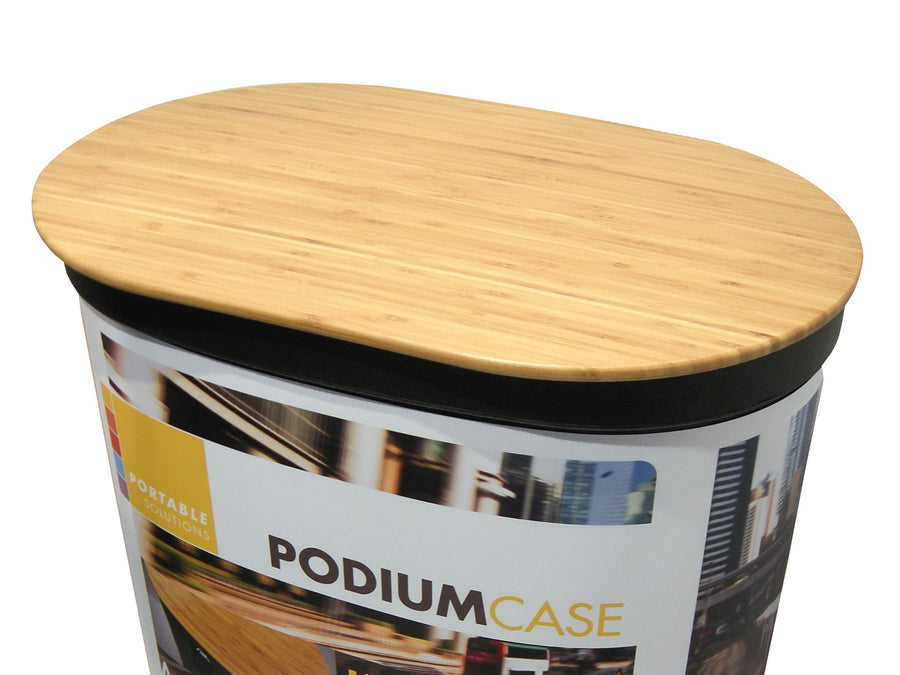 Wood podium countertop for Magnum Oval Case